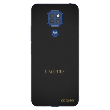 Picasee διαφανής θήκη σιλικόνης Motorola Moto G9 Play - Discipline