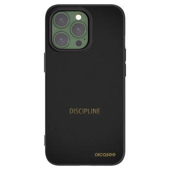 Picasee Μαύρη θήκη σιλικόνης για Apple iPhone 13 Pro - Discipline