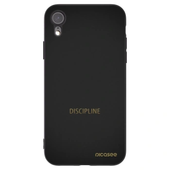 Picasee Μαύρη θήκη σιλικόνης για Apple iPhone XR - Discipline