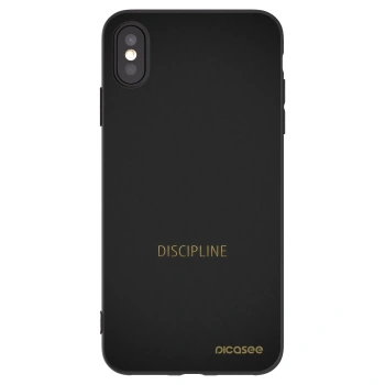 Picasee Μαύρη θήκη σιλικόνης για Apple iPhone XS Max - Discipline
