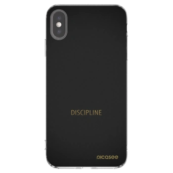 Picasee διαφανής θήκη σιλικόνης Apple iPhone XS Max - Discipline