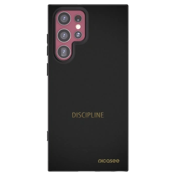 Picasee Μαύρη θήκη σιλικόνης για Samsung Galaxy S22 Ultra 5G - Discipline