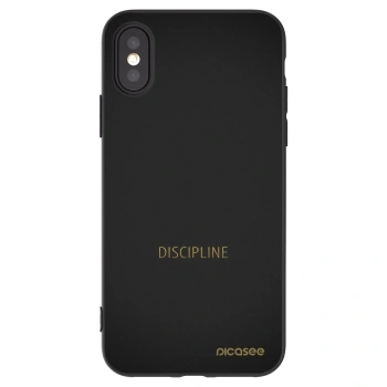 Picasee Μαύρη θήκη σιλικόνης για Apple iPhone X/XS - Discipline