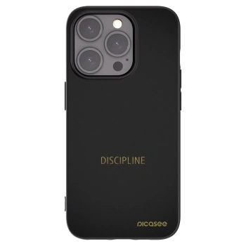 Picasee Μαύρη θήκη σιλικόνης για Apple iPhone 15 Pro - Discipline