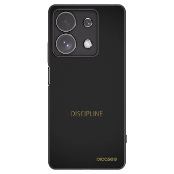 Picasee Μαύρη θήκη σιλικόνης για Xiaomi Redmi Note 13 Pro 4G - Discipline