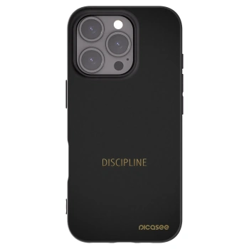 Picasee Μαύρη θήκη σιλικόνης για Apple iPhone 16 Pro - Discipline