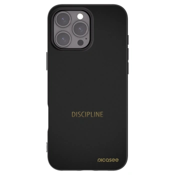 Picasee Μαύρη θήκη σιλικόνης για Apple iPhone 16 Pro Max - Discipline