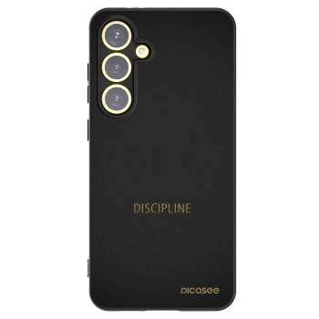 Picasee Μαύρη θήκη σιλικόνης για Samsung Galaxy S24 FE S721B - Discipline