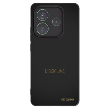 Picasee Μαύρη θήκη σιλικόνης για Xiaomi Redmi Note 14 5G - Discipline