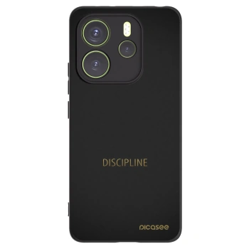Picasee Μαύρη θήκη σιλικόνης για Xiaomi Redmi Note 14 4G - Discipline