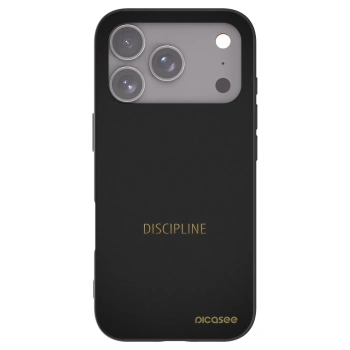 Picasee Μαύρη θήκη σιλικόνης για Apple iPhone 17 Pro - Discipline