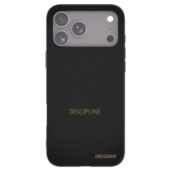 Picasee Μαύρη θήκη σιλικόνης για Apple iPhone 17 Pro Max - Discipline