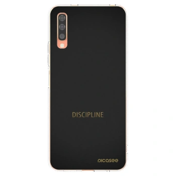 Picasee διαφανής θήκη σιλικόνης Samsung Galaxy A70 A705F - Discipline
