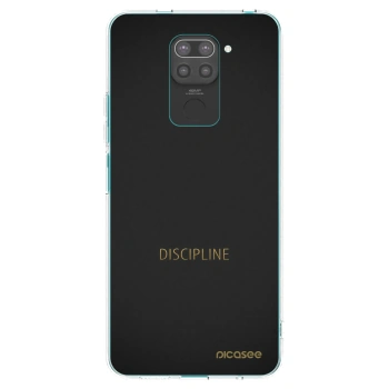 Picasee Μαύρη θήκη σιλικόνης για Xiaomi Redmi Note 9 - Discipline