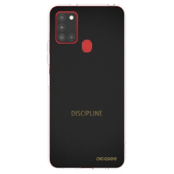 Picasee διαφανής θήκη σιλικόνης Samsung Galaxy A21s - Discipline