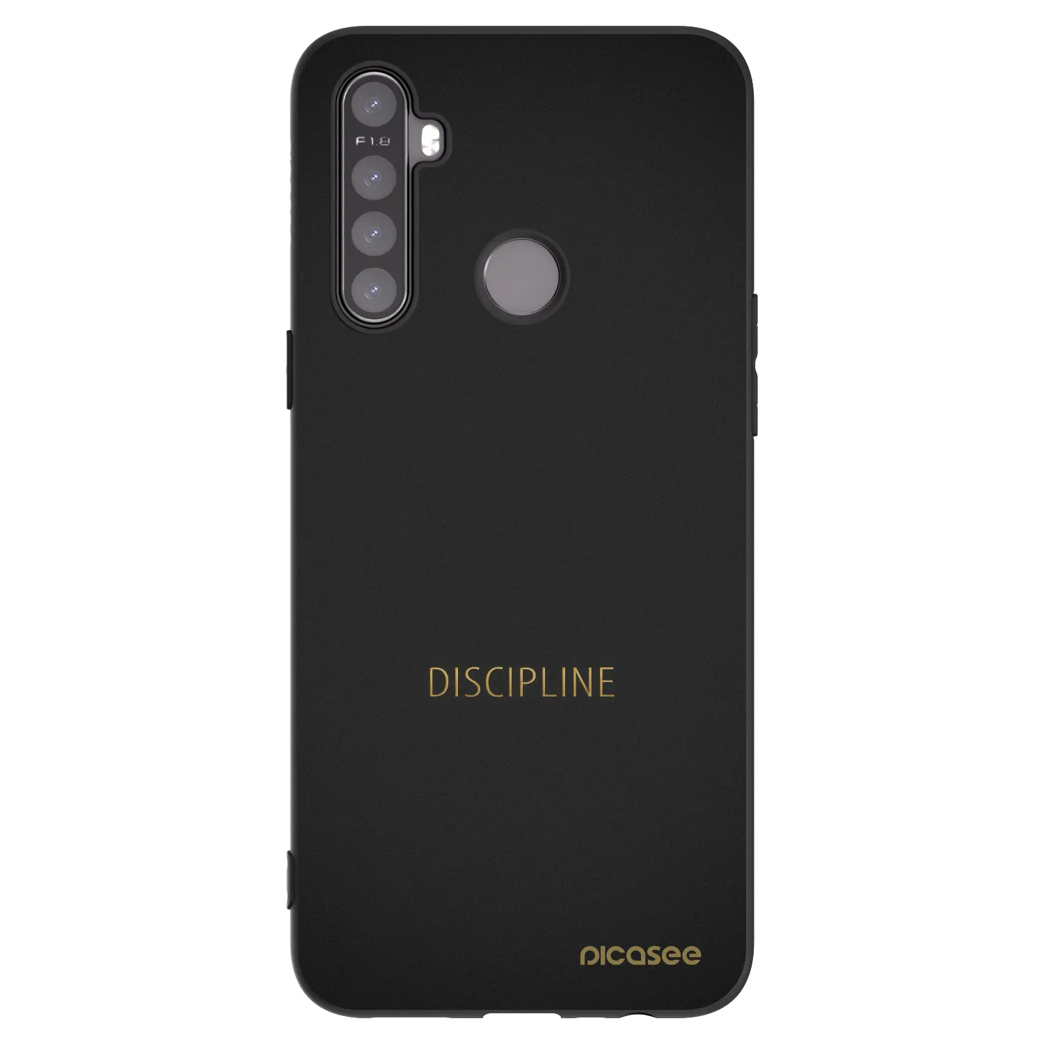 Picasee Μαύρη θήκη σιλικόνης για Realme 6i - Discipline