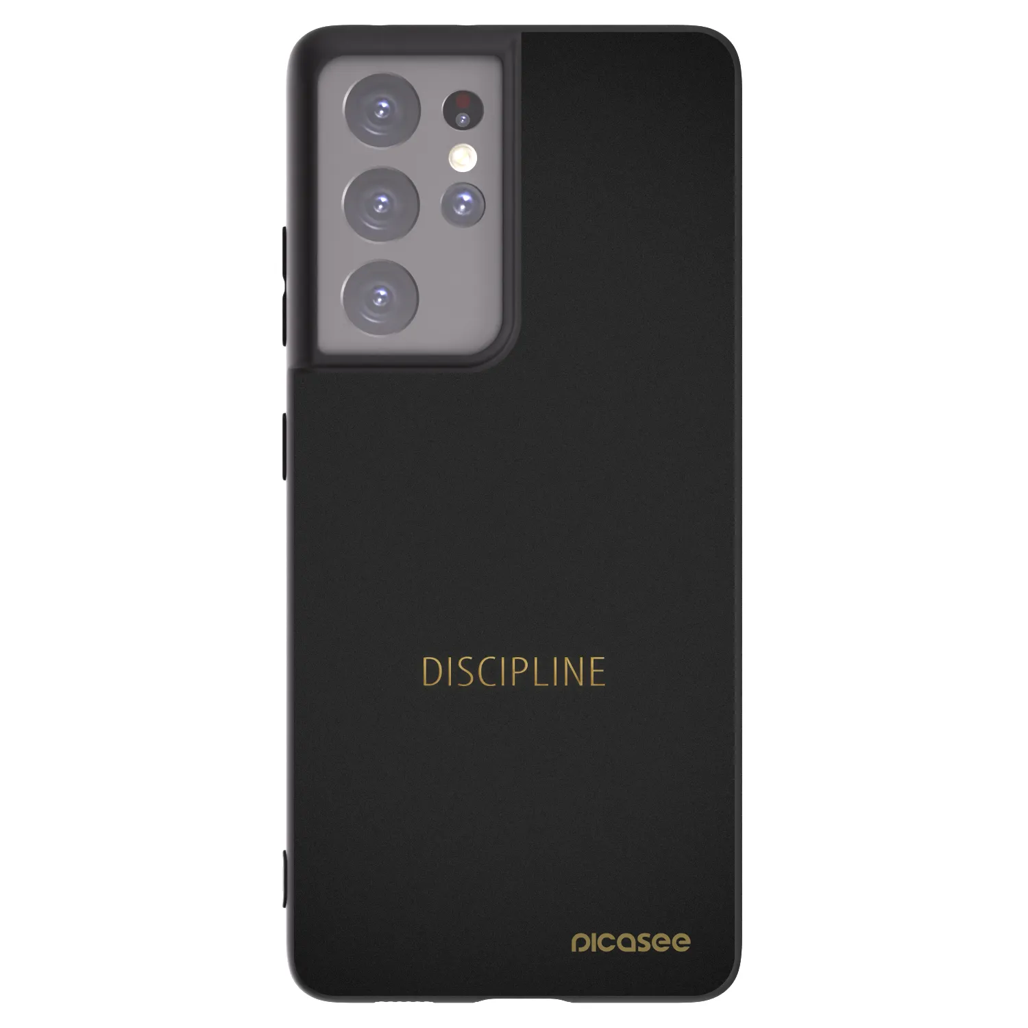Picasee Μαύρη θήκη σιλικόνης για Samsung Galaxy S21 Ultra 5G G998B - Discipline