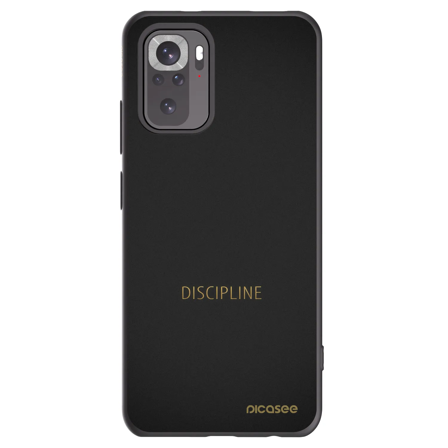 Picasee Μαύρη θήκη σιλικόνης για Xiaomi Redmi Note 10 - Discipline