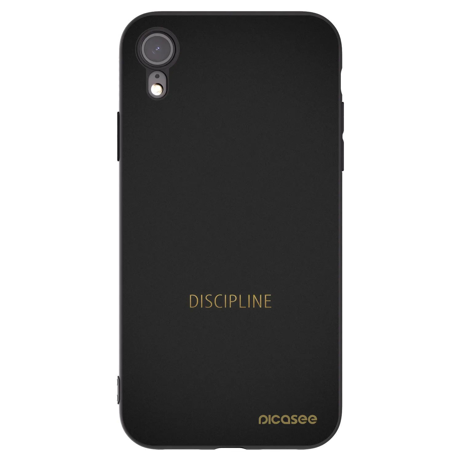 Picasee Μαύρη θήκη σιλικόνης για Apple iPhone XR - Discipline
