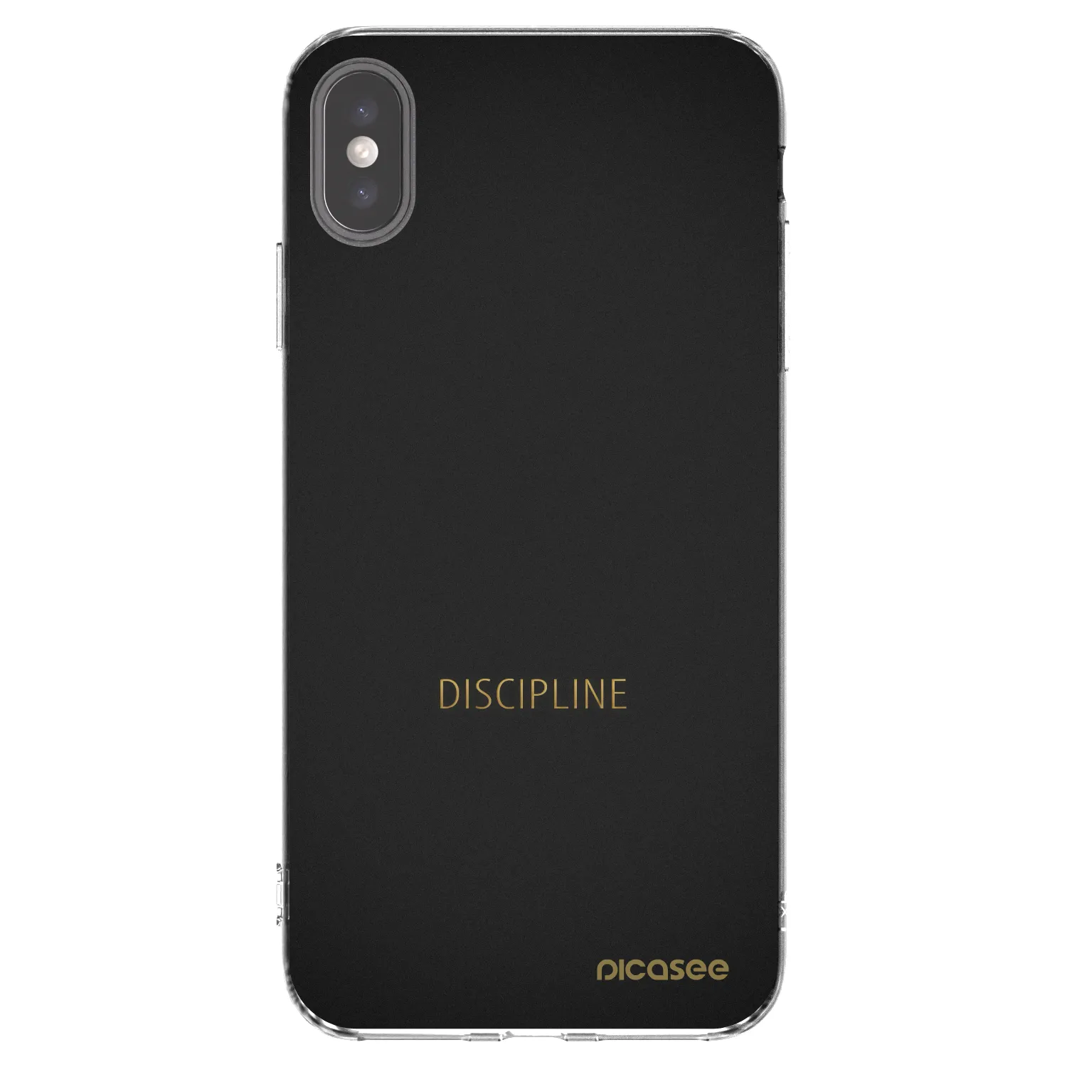 Picasee διαφανής θήκη σιλικόνης Apple iPhone XS Max - Discipline