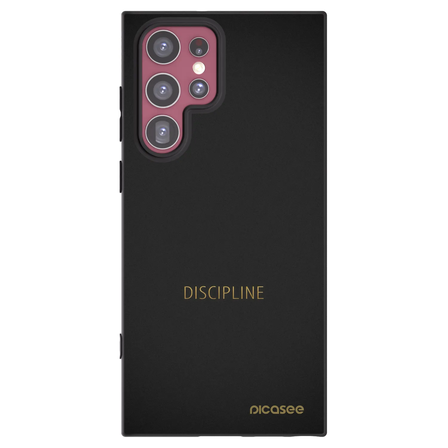 Picasee Μαύρη θήκη σιλικόνης για Samsung Galaxy S22 Ultra 5G - Discipline