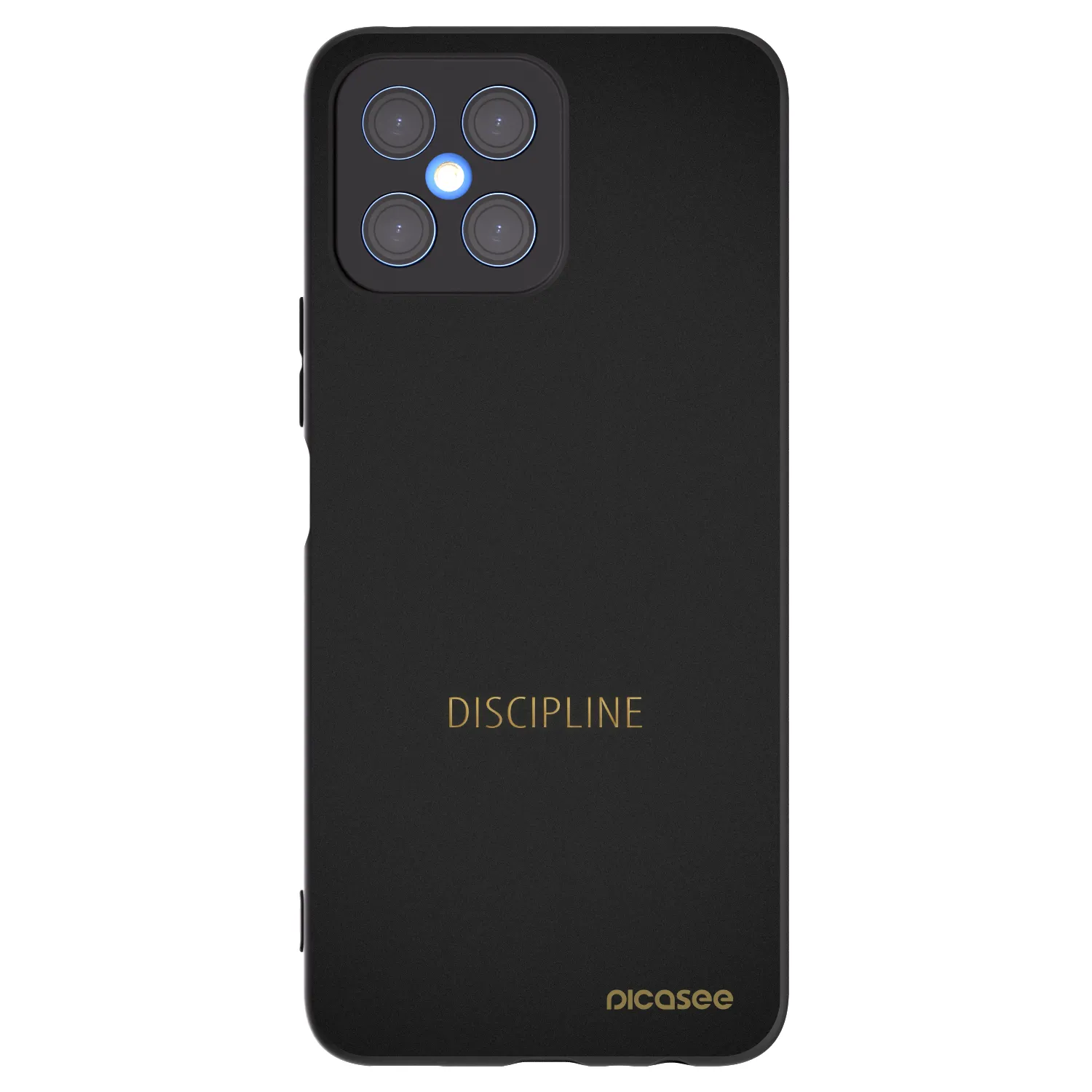 Picasee Μαύρη θήκη σιλικόνης για Honor X8 4G - Discipline