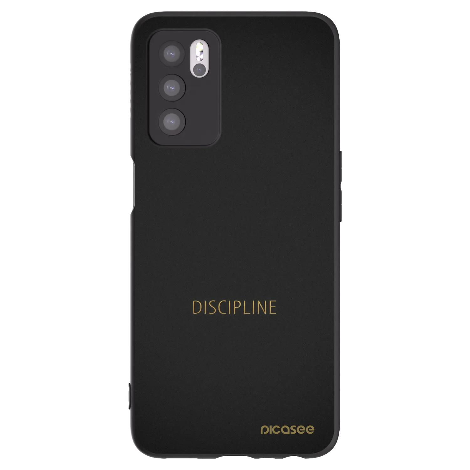 Picasee Μαύρη θήκη σιλικόνης για OPPO A16 - Discipline
