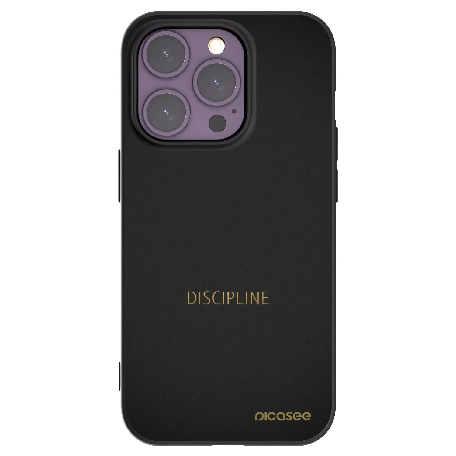 Picasee Μαύρη θήκη σιλικόνης για Apple iPhone 14 Pro - Discipline