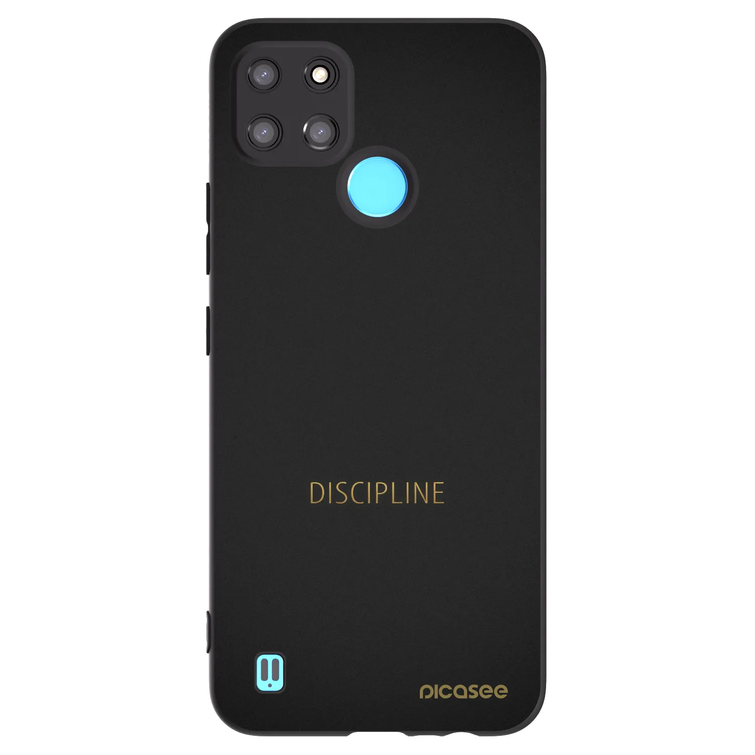 Picasee Μαύρη θήκη σιλικόνης για Realme C21Y - Discipline
