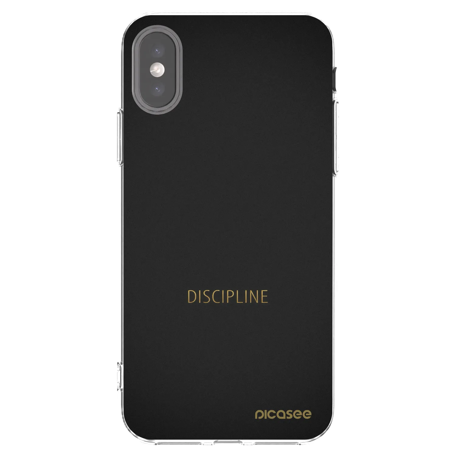 Picasee διαφανής θήκη σιλικόνης Apple iPhone X/XS - Discipline