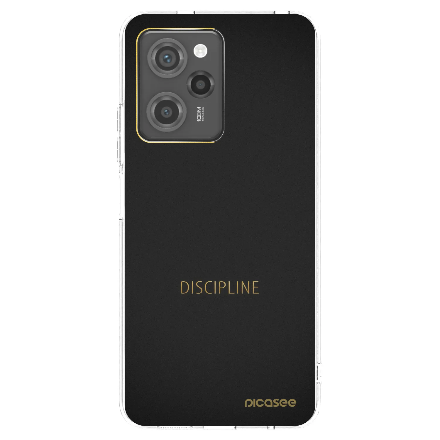 Picasee Μαύρη θήκη σιλικόνης για Xiaomi Poco X5 Pro - Discipline