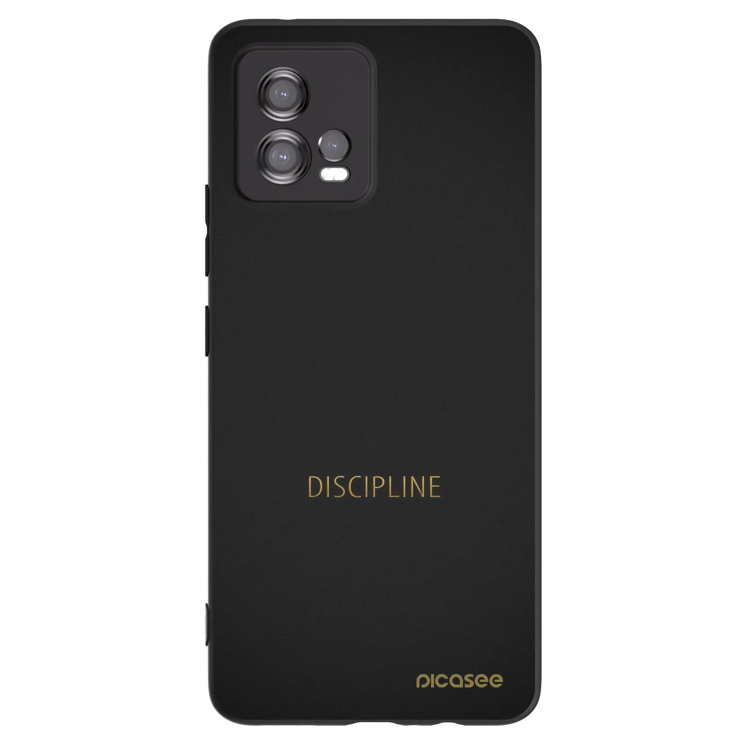 Picasee Μαύρη θήκη σιλικόνης για Motorola Moto G72 - Discipline