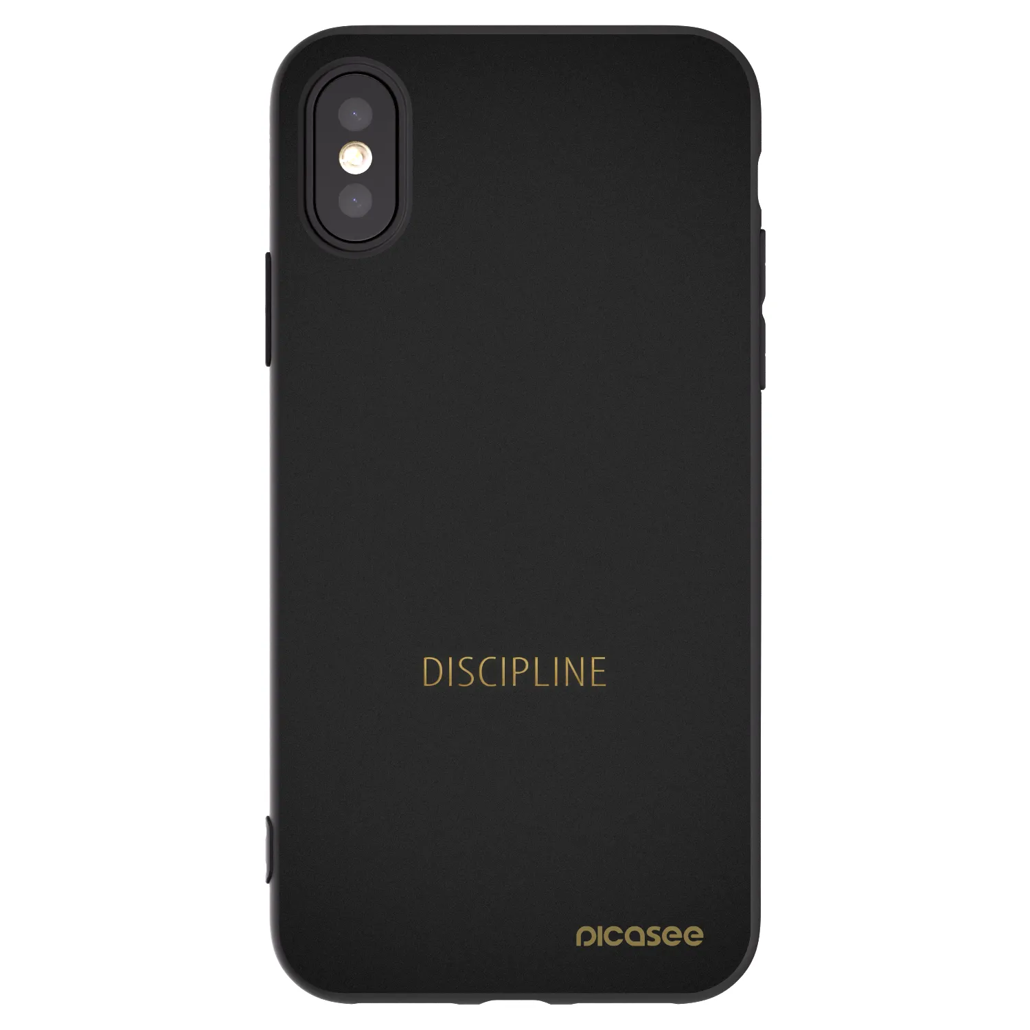 Picasee Μαύρη θήκη σιλικόνης για Apple iPhone X/XS - Discipline