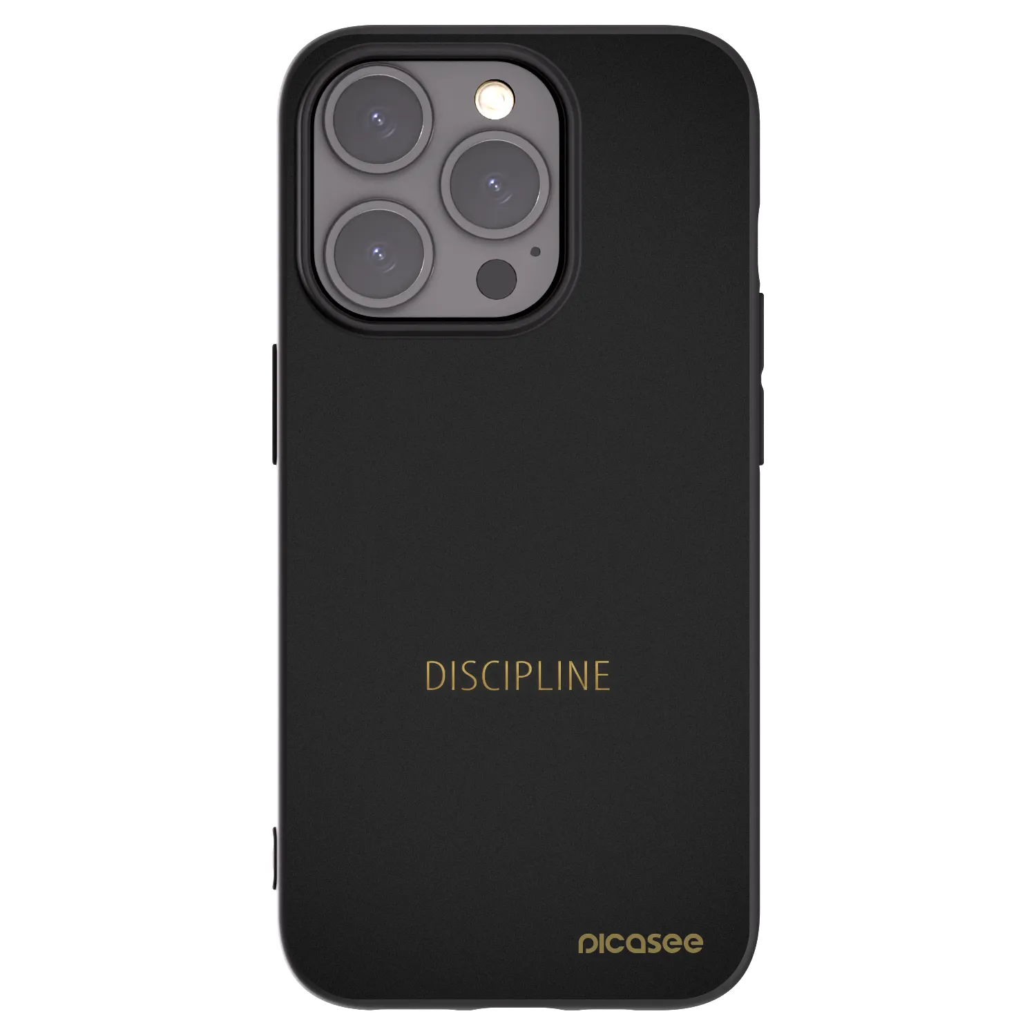 Picasee Μαύρη θήκη σιλικόνης για Apple iPhone 15 Pro - Discipline