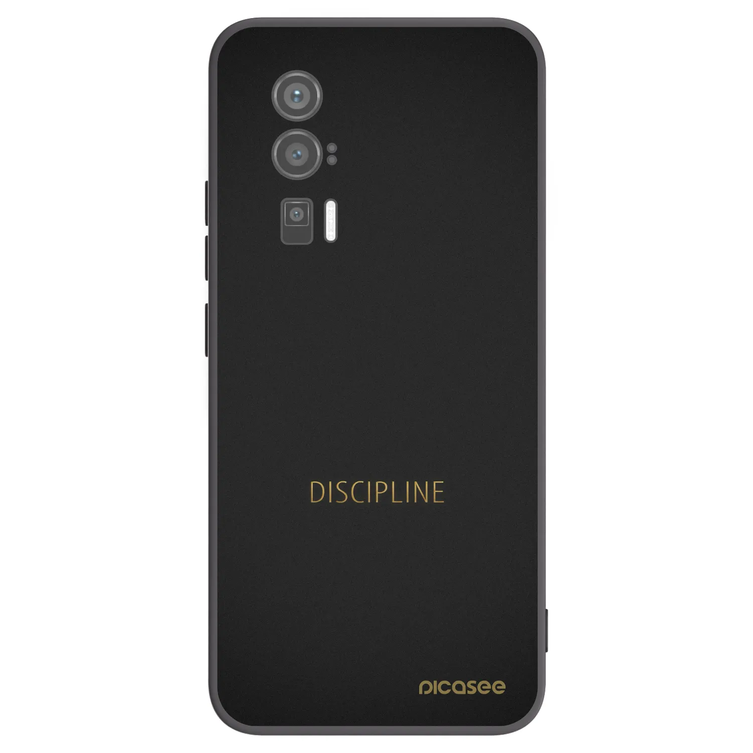 Picasee Μαύρη θήκη σιλικόνης για Xiaomi Poco F5 Pro 5G - Discipline