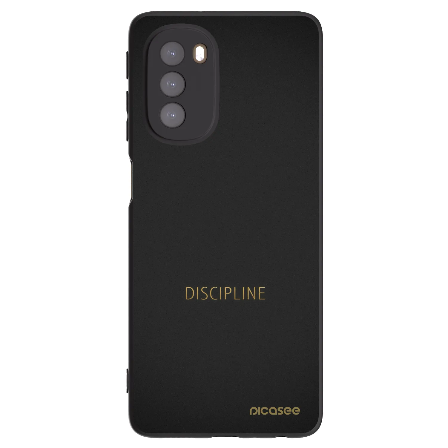 Picasee Μαύρη θήκη σιλικόνης για Motorola Moto G51 - Discipline