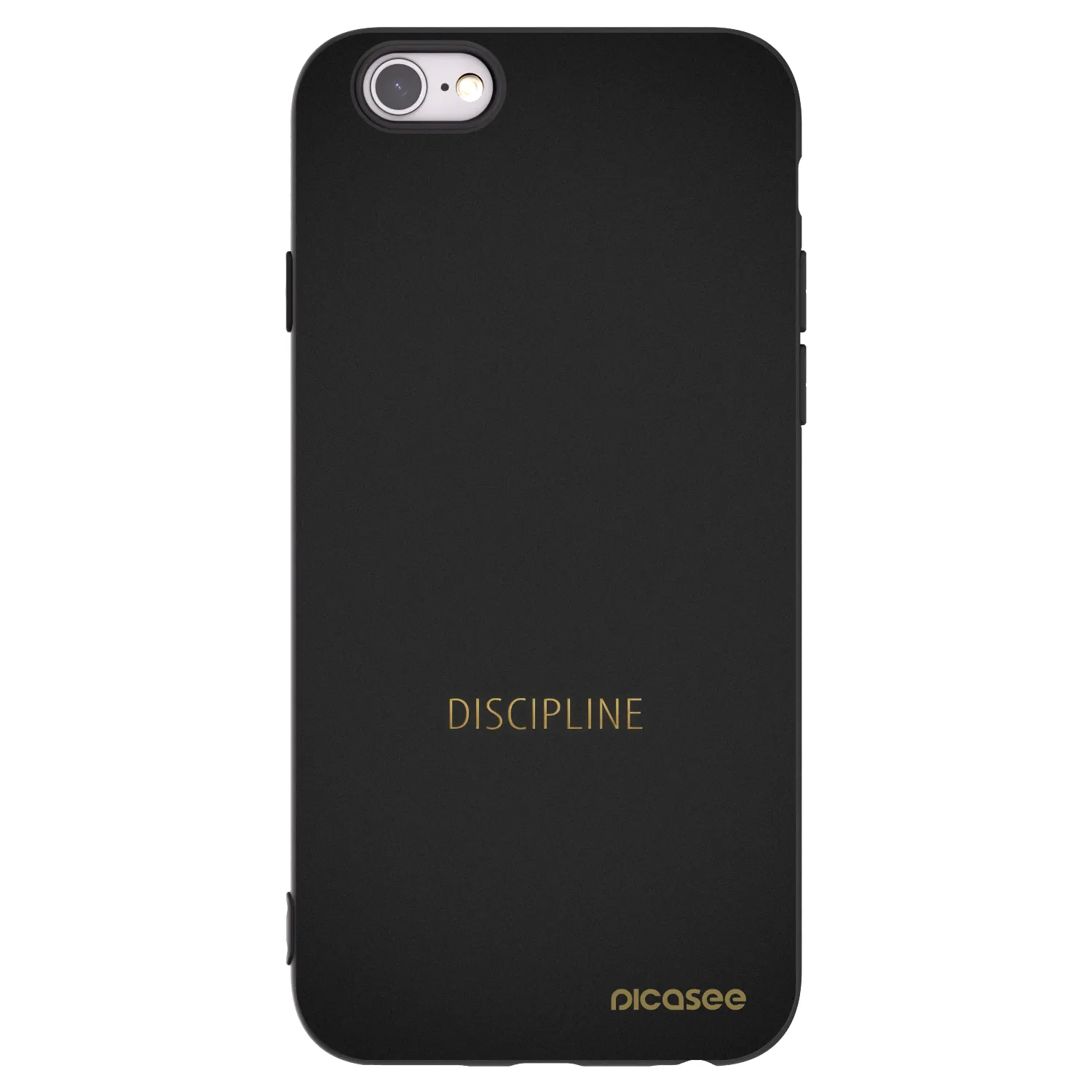 Picasee Μαύρη θήκη σιλικόνης για Apple iPhone 6/6S - Discipline