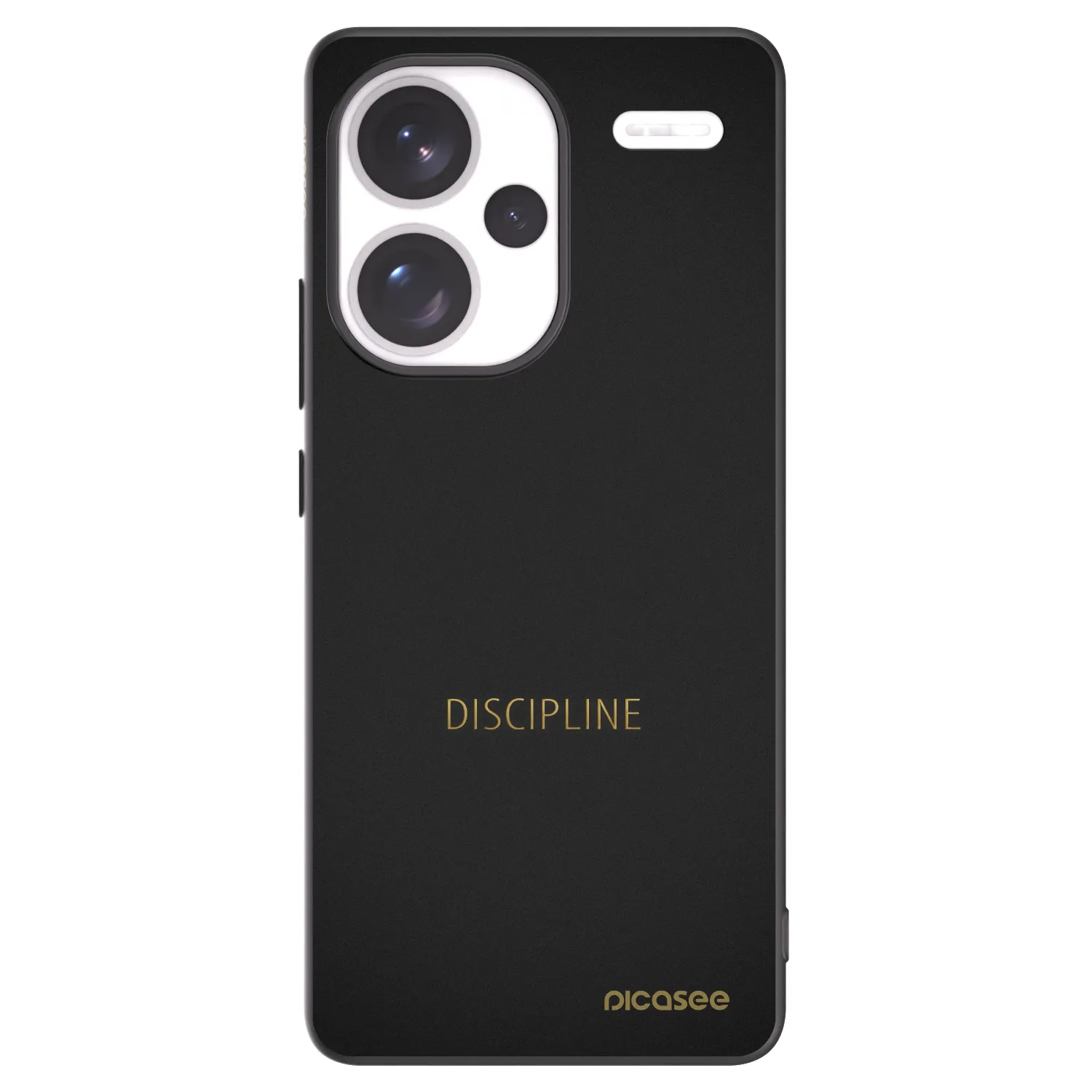 Picasee Μαύρη θήκη σιλικόνης για Xiaomi Redmi Note 13 Pro+ 5G - Discipline