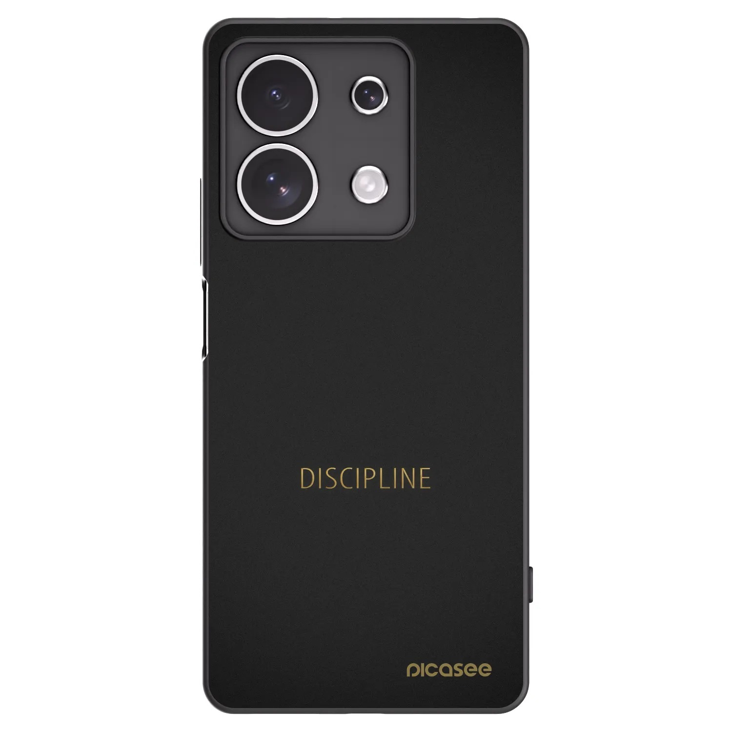Picasee Μαύρη θήκη σιλικόνης για Xiaomi Redmi Note 13 4G - Discipline