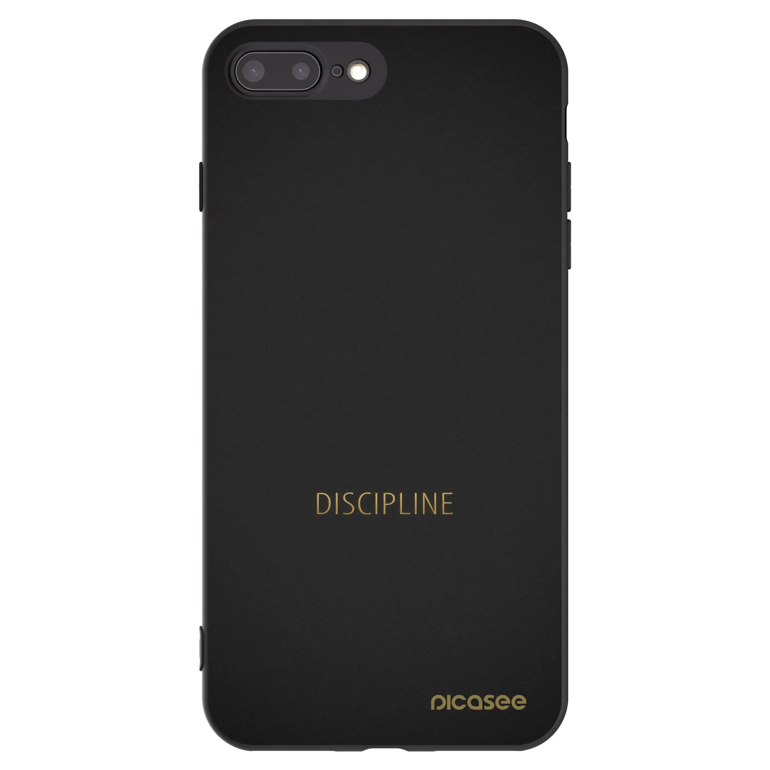 Picasee Μαύρη θήκη σιλικόνης για Apple iPhone 8 Plus - Discipline