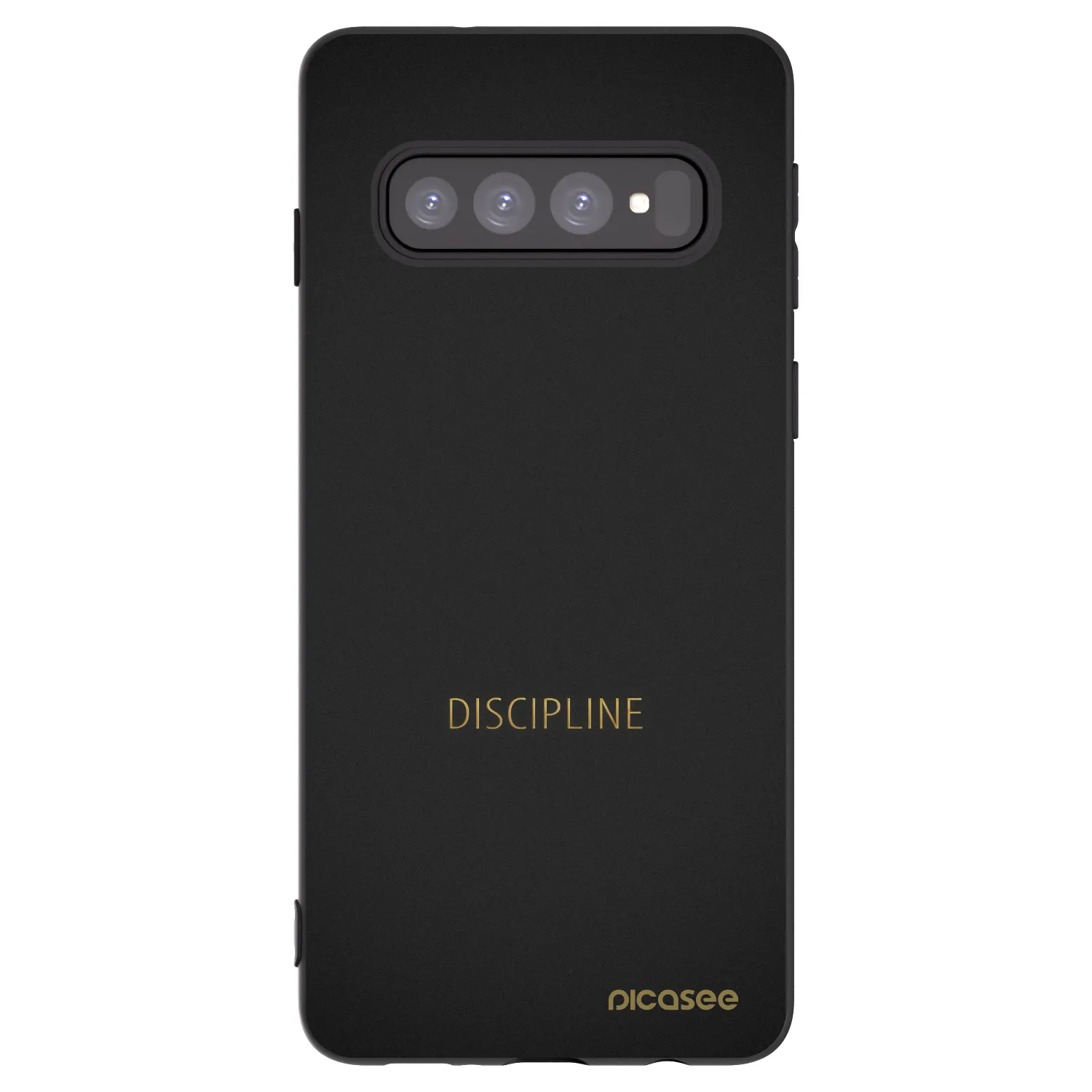 Picasee Μαύρη θήκη σιλικόνης για Samsung Galaxy S10 G973 - Discipline