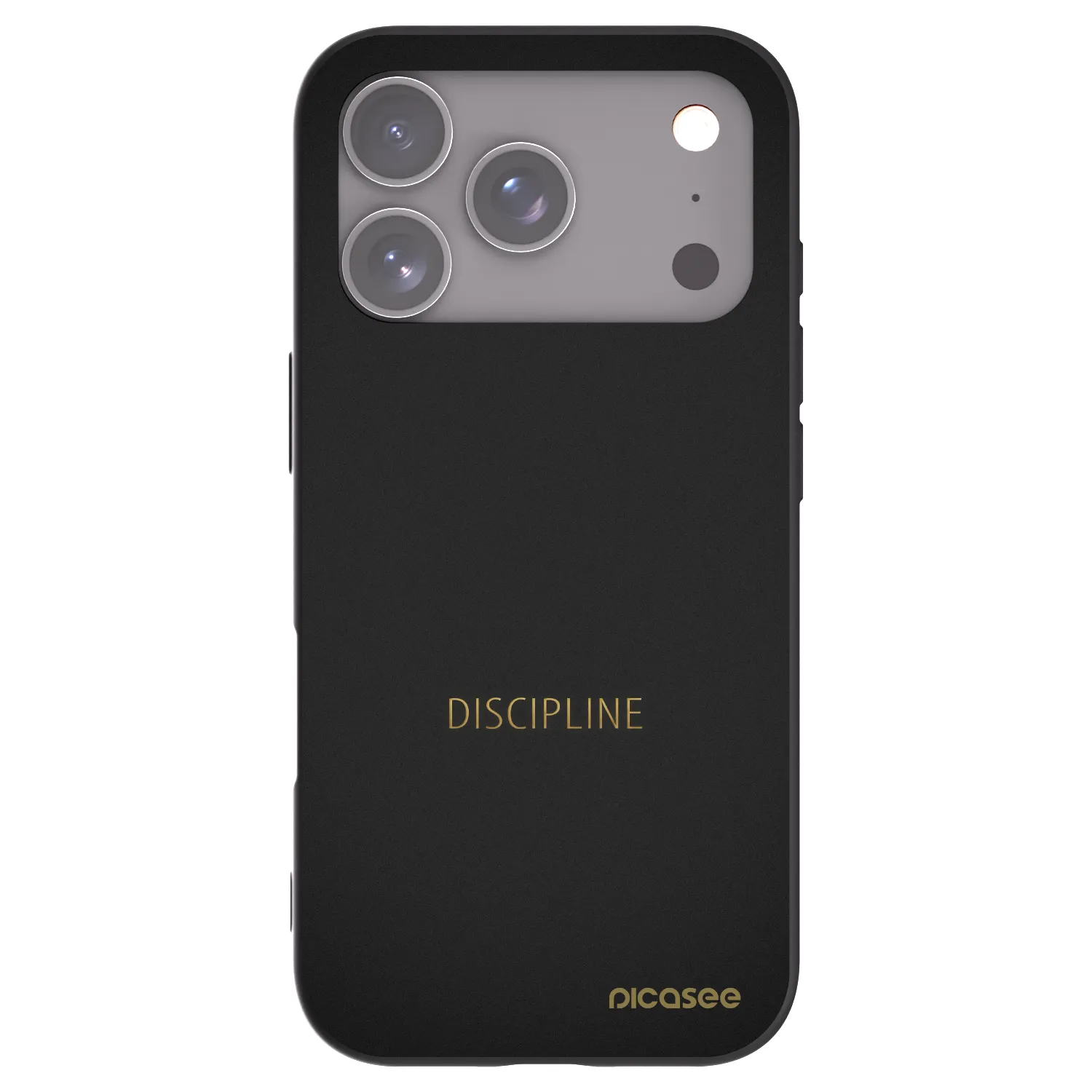 Picasee Μαύρη θήκη σιλικόνης για Apple iPhone 17 Pro - Discipline