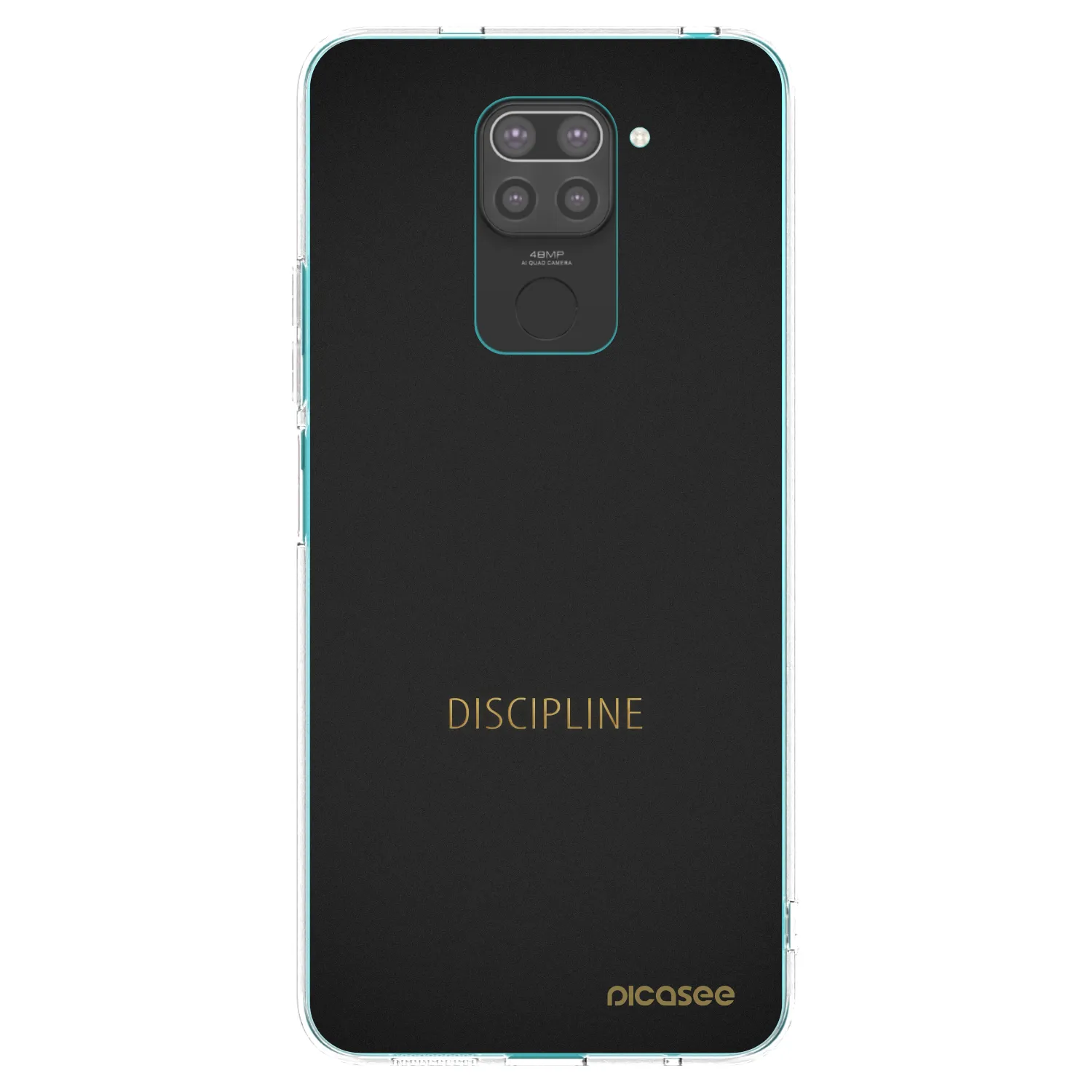 Picasee Μαύρη θήκη σιλικόνης για Xiaomi Redmi Note 9 - Discipline
