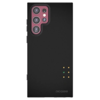 Picasee Μαύρη θήκη σιλικόνης για Samsung Galaxy S22 Ultra 5G - Pulse