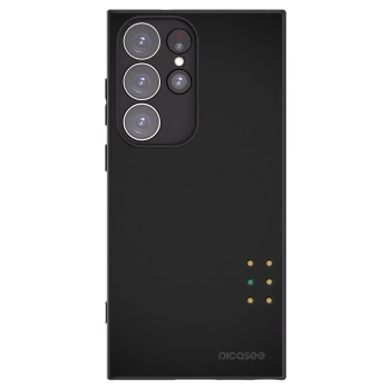 Picasee Μαύρη θήκη σιλικόνης για Samsung Galaxy S23 Ultra 5G - Pulse
