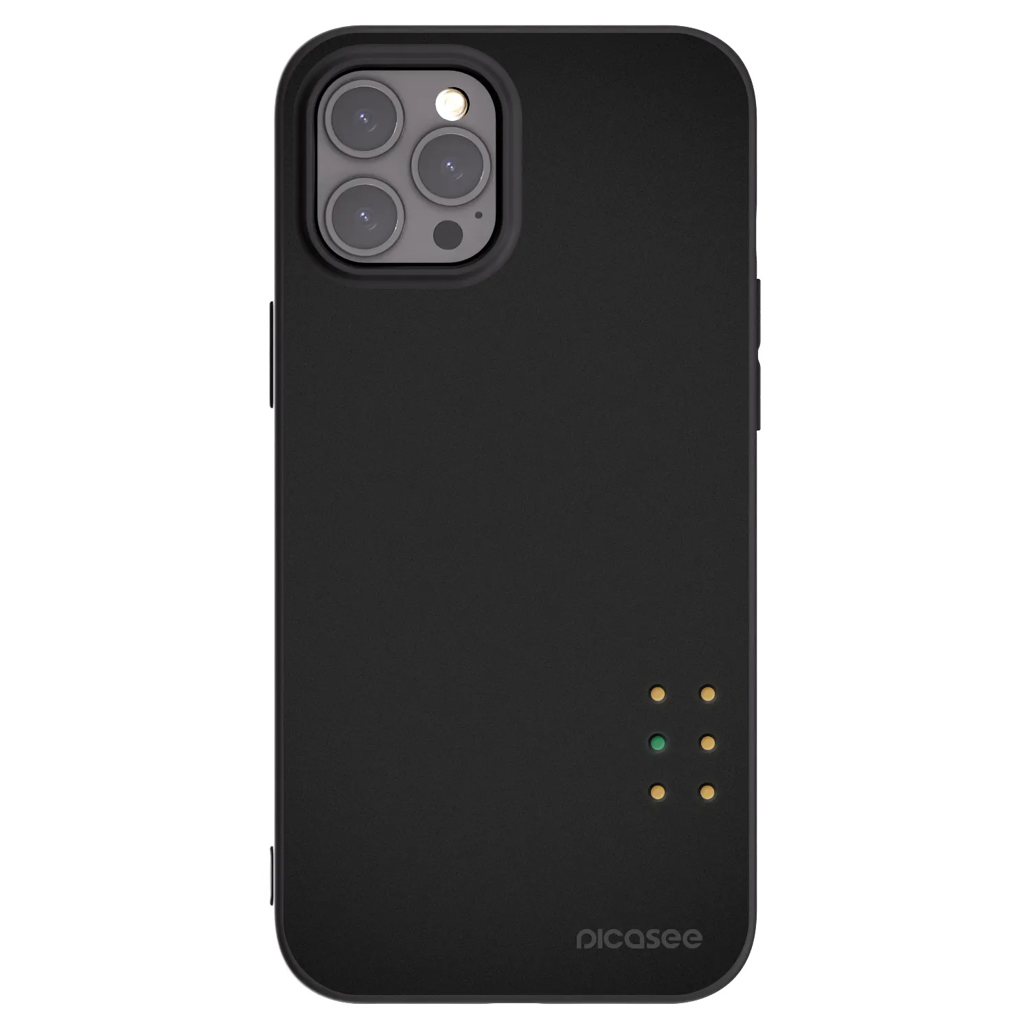 Picasee Μαύρη θήκη σιλικόνης για Apple iPhone 12 Pro Max - Pulse