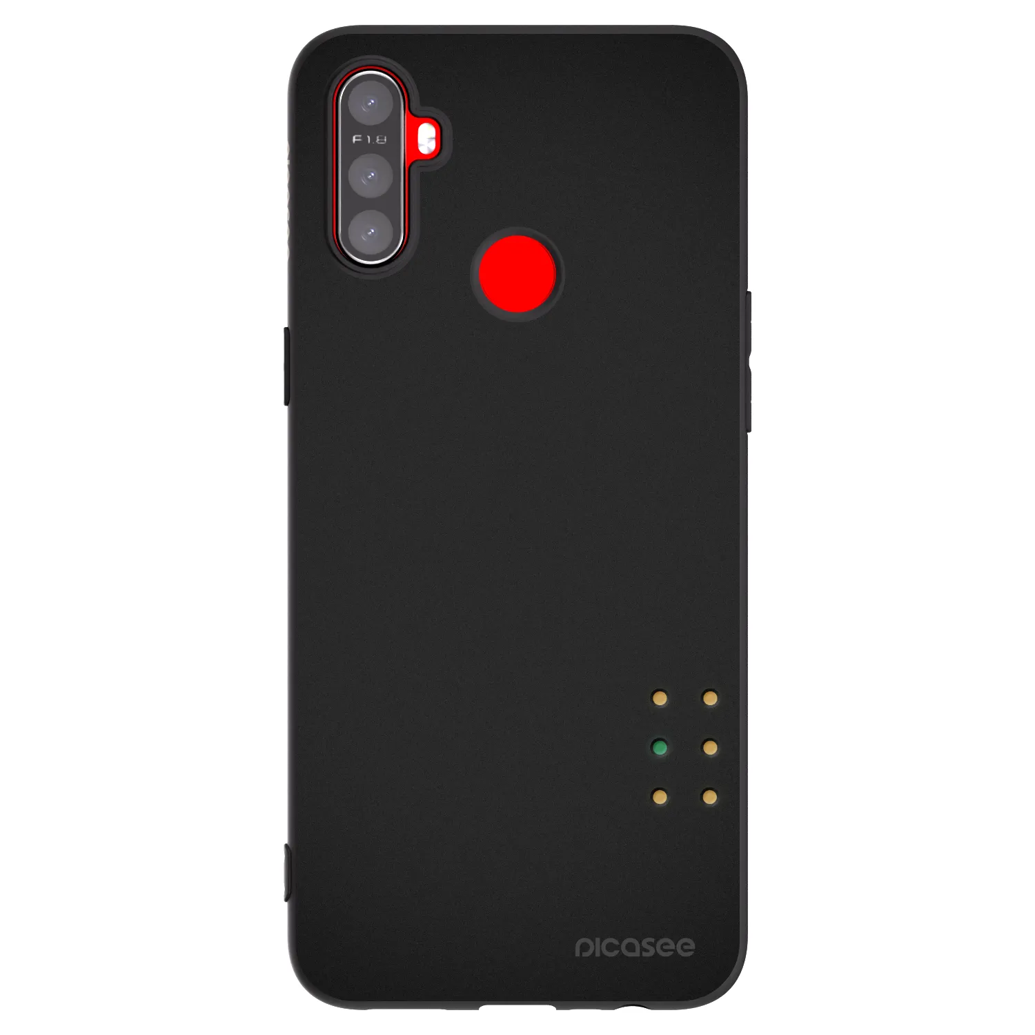 Picasee Μαύρη θήκη σιλικόνης για Realme C3 - Pulse
