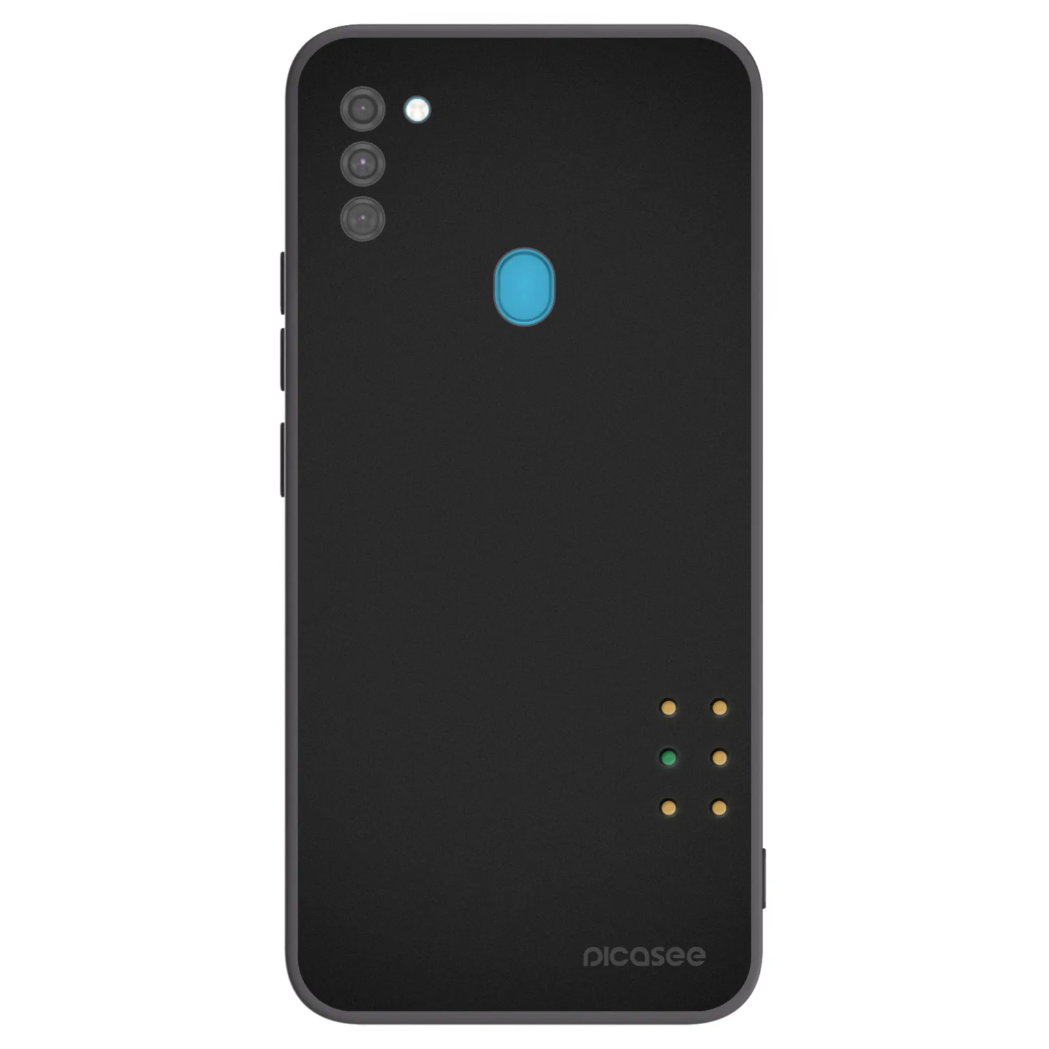 Picasee Μαύρη θήκη σιλικόνης για Samsung Galaxy M11 - Pulse