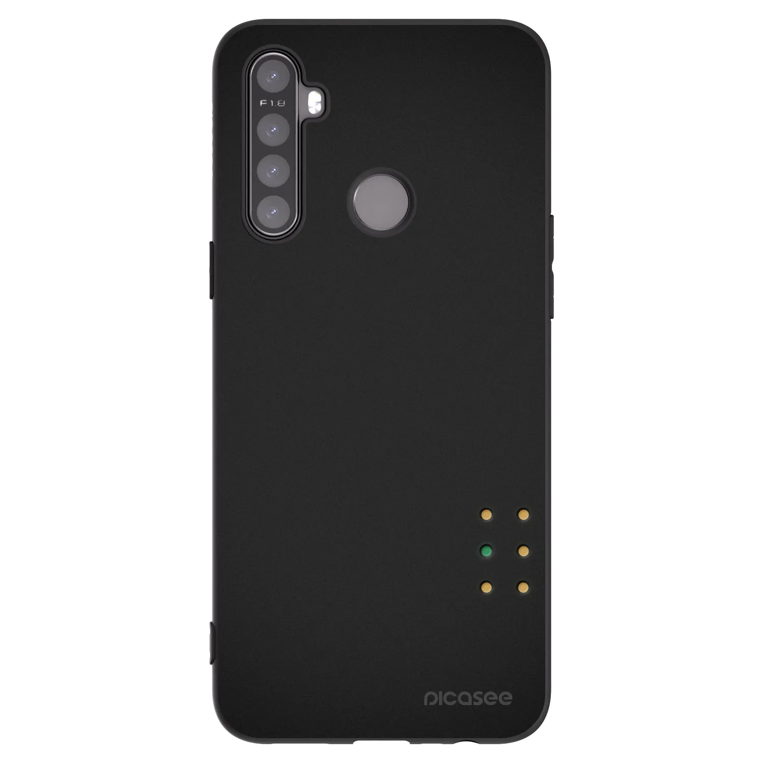 Picasee Μαύρη θήκη σιλικόνης για Realme 6i - Pulse