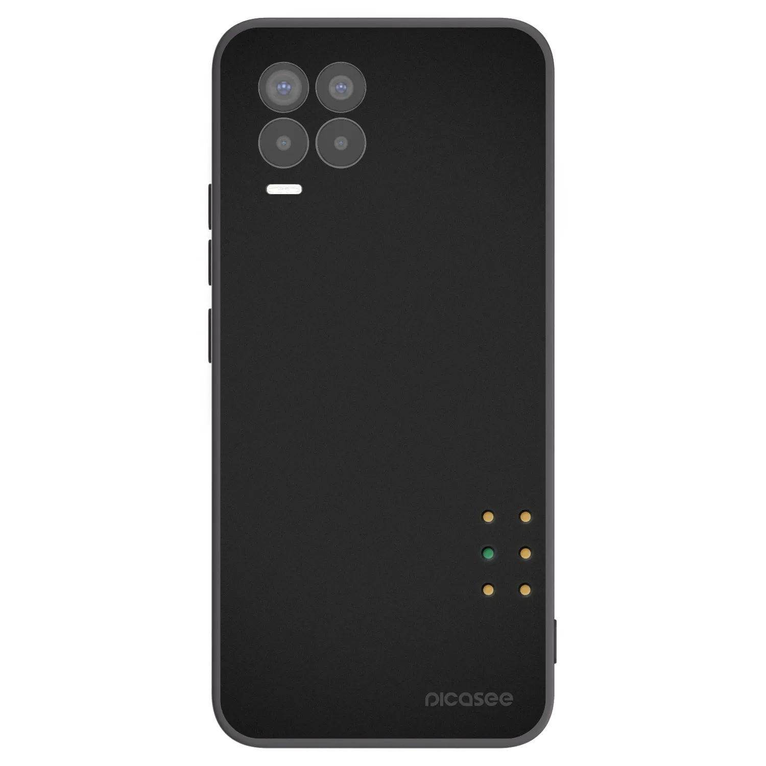 Picasee Μαύρη θήκη σιλικόνης για Realme 8 Pro - Pulse